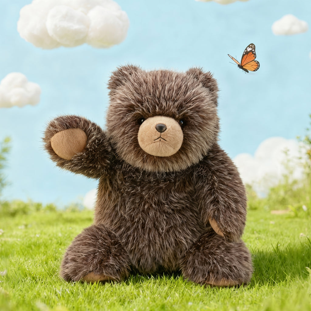Large Brown Teddy Bear Plush Toy, Soft Cuddly Sleeping Companion Pillow Gift for Kids & Adults