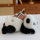 Cute Panda Hanhan Plush Bag | Shoulder Backpack Crossbody Coin Purse, Simulation Panda Doll Bag: Cute Women Gift