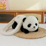 Cute Panda Hanhan Plush Bag | Shoulder Backpack Crossbody Coin Purse, Simulation Panda Doll Bag: Cute Women Gift