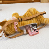 Cute Cat Plush Backpack, Cartoon Kitty Doll Bag, Soft Stuffed Animal Backpack, Girls Birthday Gift