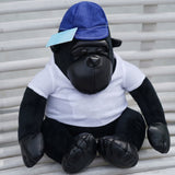 Creative Black Gorilla Plush Toy Doll King Kong Stuffed Animal Pillow Birthday Gift