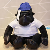 Creative Black Gorilla Plush Toy Doll King Kong Stuffed Animal Pillow Birthday Gift