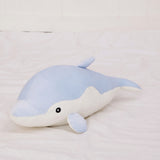 Creative Soft Dolphin Plush Sleeping Pillow Doll Long Body Cushion Toy for Kids Comfort Gift