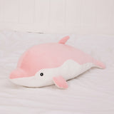 Creative Soft Dolphin Plush Sleeping Pillow Doll Long Body Cushion Toy for Kids Comfort Gift