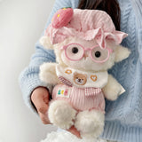 Cute Sleeping Cap Lamb Plush Toy Baby Sheep Companion Doll Birthday Gift for Kids