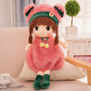 Cute Girl Plush Doll, Soft Bed Pillow Stuffed Toy Doll, Children Sleeping Companion Plush Toy, Birthday Gift Cute Doll for Kids and Girls