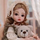 45cm 1/4 BJD Ball Jointed Fashion Doll, Interchangeable Clothes Barbie Style Toy Doll, Trendy Girls Collectible Doll