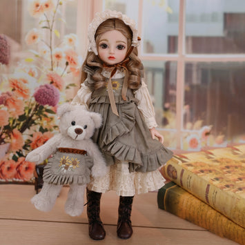 45cm 1/4 BJD Ball Jointed Fashion Doll, Interchangeable Clothes Barbie Style Toy Doll, Trendy Girls Collectible Doll