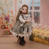 45cm 1/4 BJD Ball Jointed Fashion Doll, Interchangeable Clothes Barbie Style Toy Doll, Trendy Girls Collectible Doll