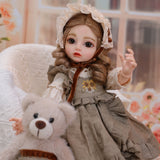45cm 1/4 BJD Ball Jointed Fashion Doll, Interchangeable Clothes Barbie Style Toy Doll, Trendy Girls Collectible Doll
