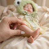 12 Inch Solid Silicone Reborn Baby Doll, 30cm Realistic Newborn Doll, Stretchable Soft Body, Closed Eyes Bald Head Baby Toy