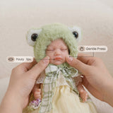 12 Inch Solid Silicone Reborn Baby Doll, 30cm Realistic Newborn Doll, Stretchable Soft Body, Closed Eyes Bald Head Baby Toy