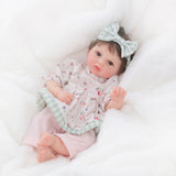 12 Inch 30cm Solid Silicone Reborn Baby Doll, Realistic Newborn Baby Shape, Stretchable Soft Body Doll, Closed Eyes Kneadable Baby Toy
