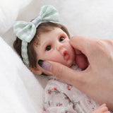 12 Inch 30cm Solid Silicone Reborn Baby Doll, Realistic Newborn Baby Shape, Stretchable Soft Body Doll, Closed Eyes Kneadable Baby Toy