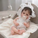 12 Inch 30cm Solid Silicone Reborn Baby Doll, Realistic Newborn Baby Shape, Soft Kneadable Stretchable Body, Closed Eyes Baby Doll Toy