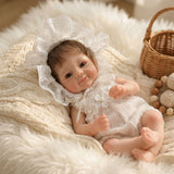 12 Inch 30cm Solid Silicone Reborn Baby Doll, Realistic Newborn Baby Shape, Soft Kneadable Stretchable Body, Closed Eyes Baby Doll Toy