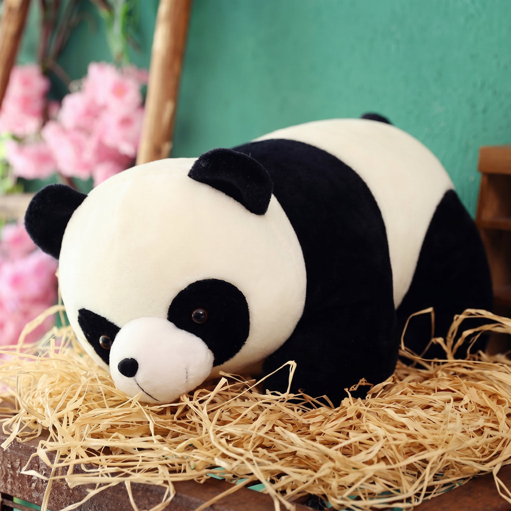 Cute Panda Plush Toy – Sleeping Stuffed Animal Pillow | Soft Cartoon Simulation Doll Gift for Kids & Adults