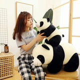 Cute Panda Plush Toy – Sleeping Stuffed Animal Pillow | Soft Cartoon Simulation Doll Gift for Kids & Adults