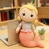 Cute Mermaid Pillow Doll Plush Toy | Soft Princess Bed Cushion Stuffed Animal Doll for Girls Gift