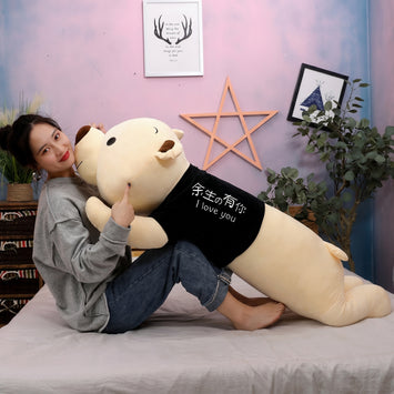 Cute Lying Bear Plush Toy Pillow | Creative Soft Stuffed Animal Birthday Gift Large Custom Wholesale Plush Doll for Kids & Home Decor