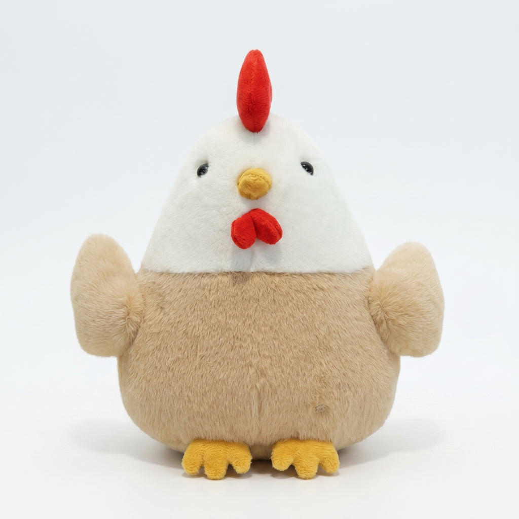 Cute Chicken Plush Doll Rooster Stuffed Toy | Soft Sleeping Pillow Plaid Design Super Soft Short Plush Gift for Kids