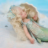 10 Inch Silicone Mermaid Reborn Doll Baby Simulation Doll Soft Pinchable Silicone Baby Toy Celebrity Style Collectible Gift Doll for Kids and Girls