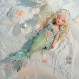 10 Inch Silicone Mermaid Reborn Doll Baby Simulation Doll Soft Pinchable Silicone Baby Toy Celebrity Style Collectible Gift Doll for Kids and Girls
