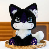 Cute Cat Plush Doll | Cartoon Kitty Stuffed Animal | Soft Table Companion Toy Birthday Gift for Girls