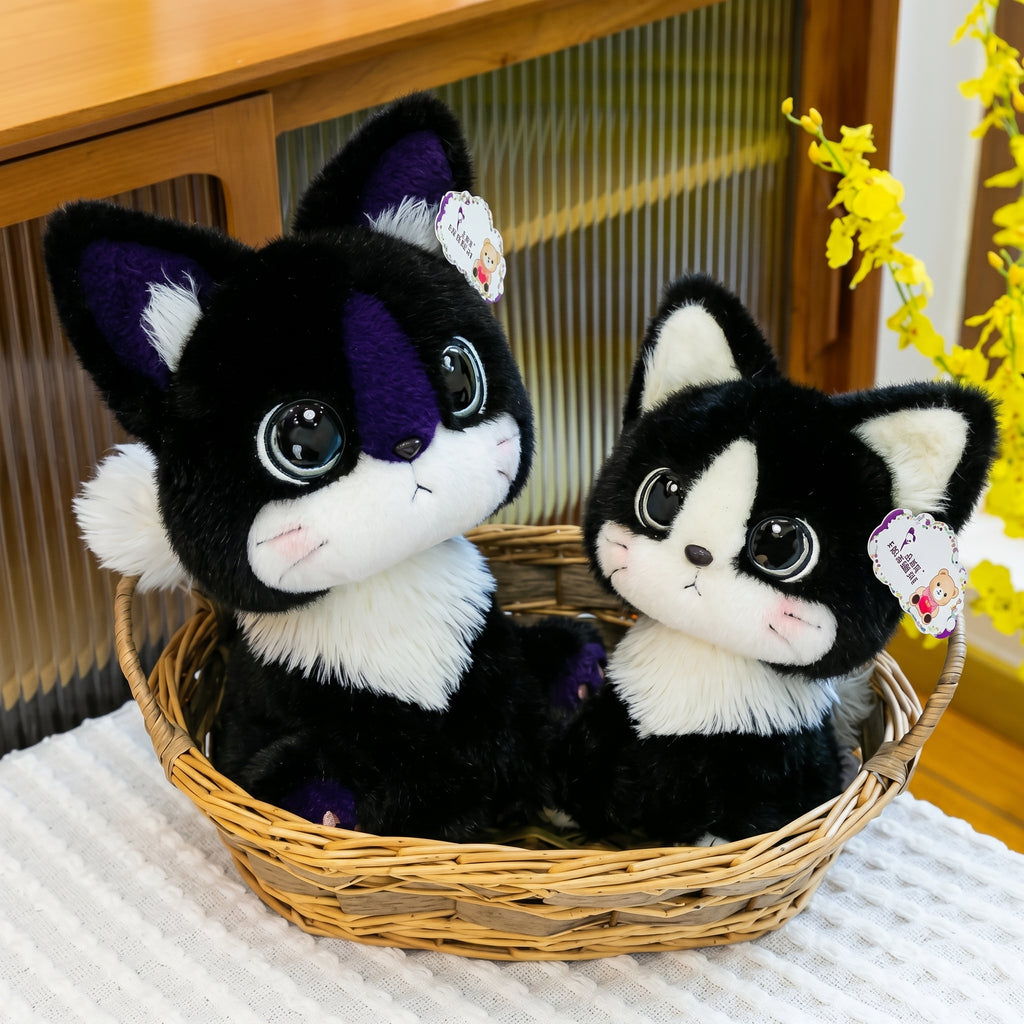 Cute Cat Plush Doll | Cartoon Kitty Stuffed Animal | Soft Table Companion Toy Birthday Gift for Girls